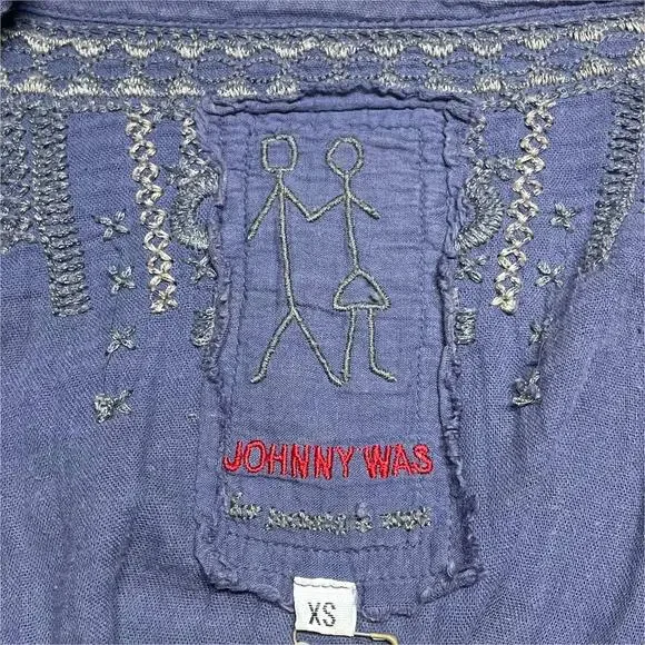 Johnny Was Rhan Boho Gauze Embroidered Dress - Picture 10 of 11